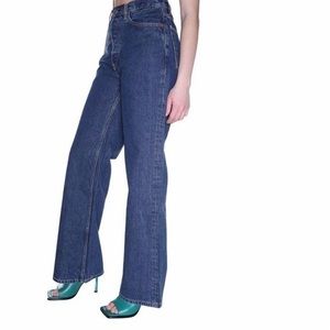 Re/Done 705 Ultra High Rise Wide Leg Button Fly Jeans 26